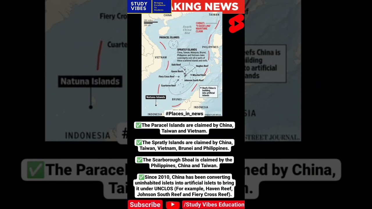 THE PARACEL ISLANDS ARE CLAIMED BY CHINA, TAIWAN( COUNTRY) & VIETNAM