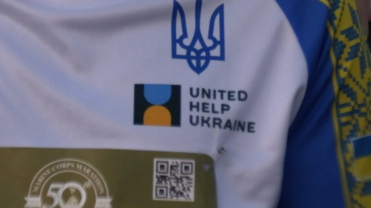 Ukrainian soldiers get mental break participating in 50th Marine Corps Marathon