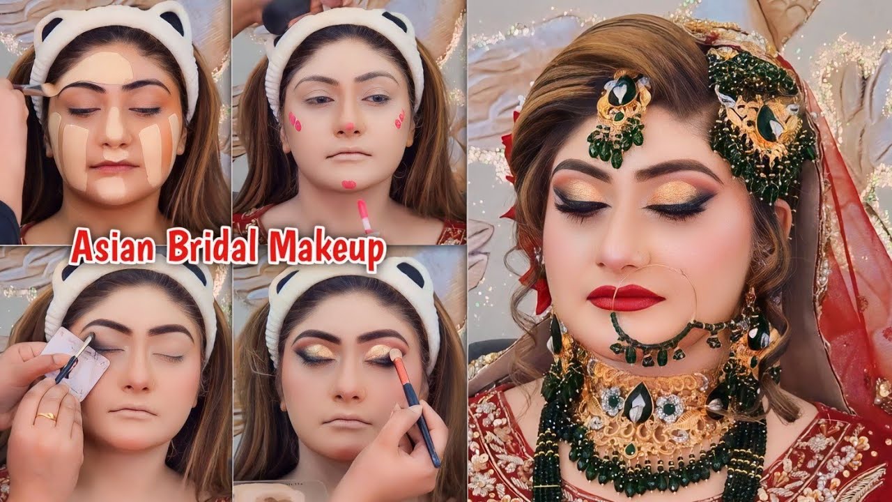 Asian Bridal Makeup with BOLD Eyes & Winged Liner | Step by Step Tutorial for Beginners