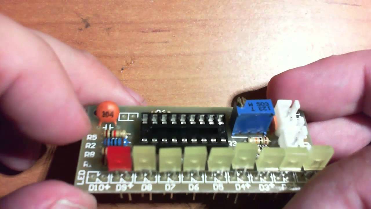 Индикатор уровня звука на светодиодах и LM3915N