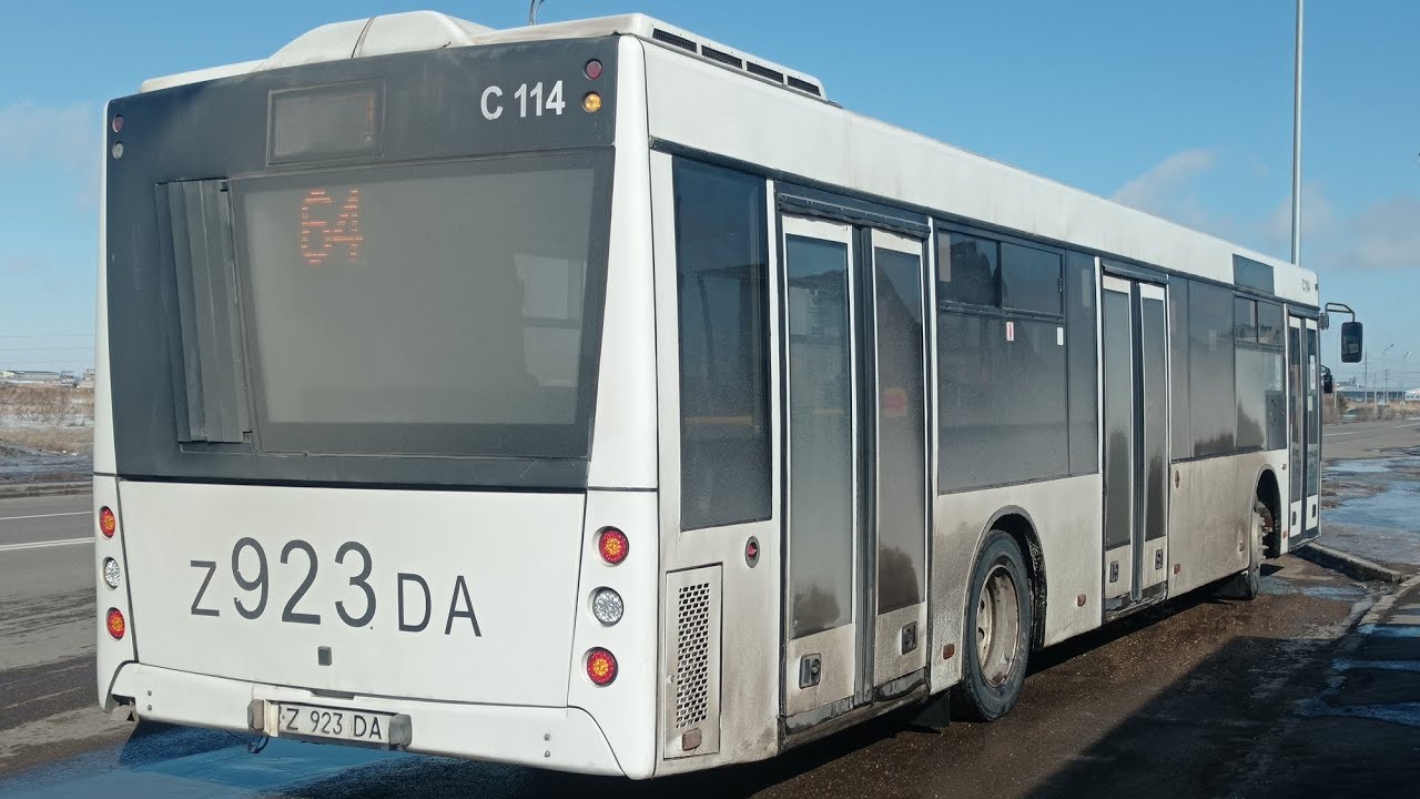 Поездка на автобусе МАЗ 203.067|64 маршрут|Z 923 DA|город Астана