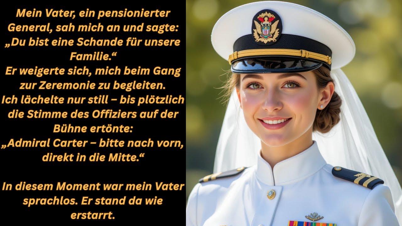 „Mein Vater weigerte sich, mich zum Altar zu führen – bis man ihn ‚Admiral Carter‘ nannte“