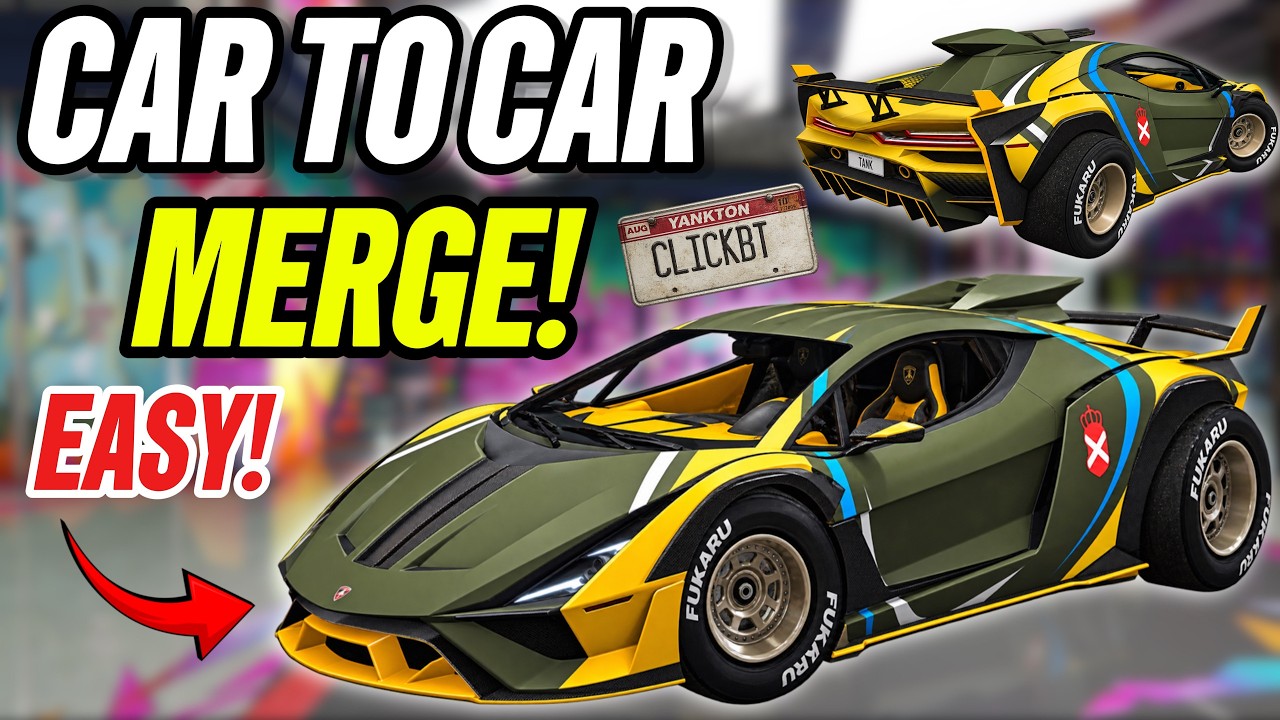 *EASY* STEP BY STEP CAR TO CAR MERGE - F1 WHEELS CUSTOM COLORS, PLATES! IGNUS GTA 5 Online