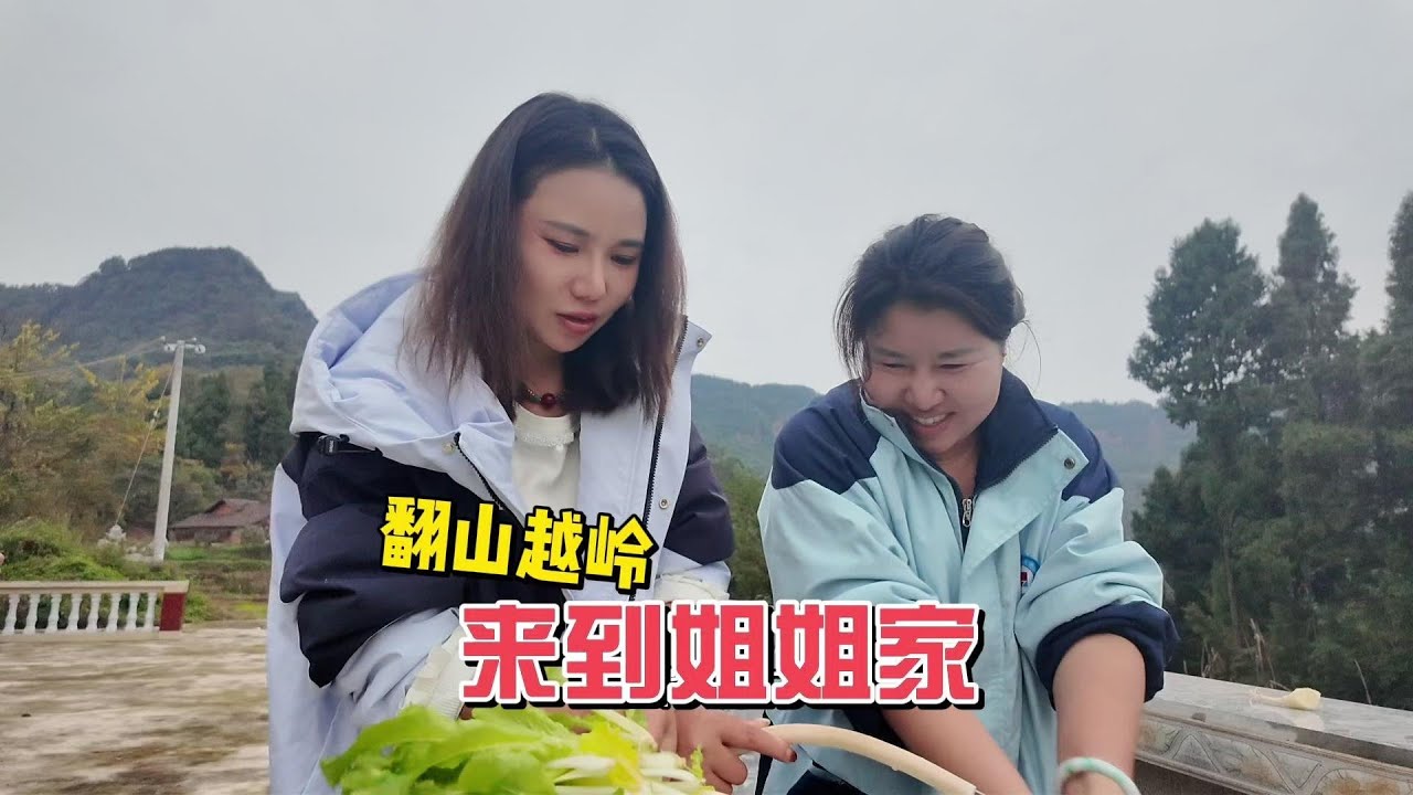 翻山越岭来到远嫁四川的姐姐家 二小姐亲自下厨做了一桌美味好菜 #生活的烟火气息 #vlog我的日常生活 #回村的生活【东青儿双胞胎】