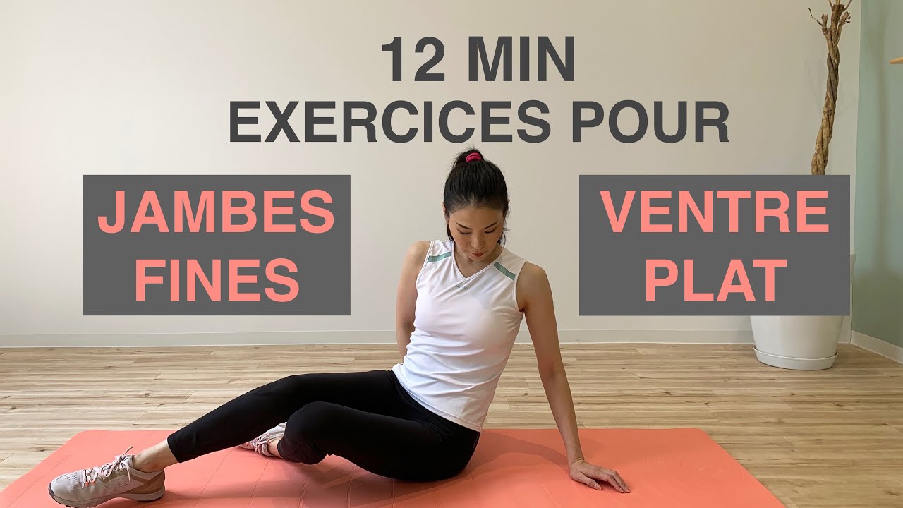 12 MIN EXERCICES POUR JAMBES FINES ET VENTRE PLAT//SLIM LEG & SLIM WAIST WORKOUT