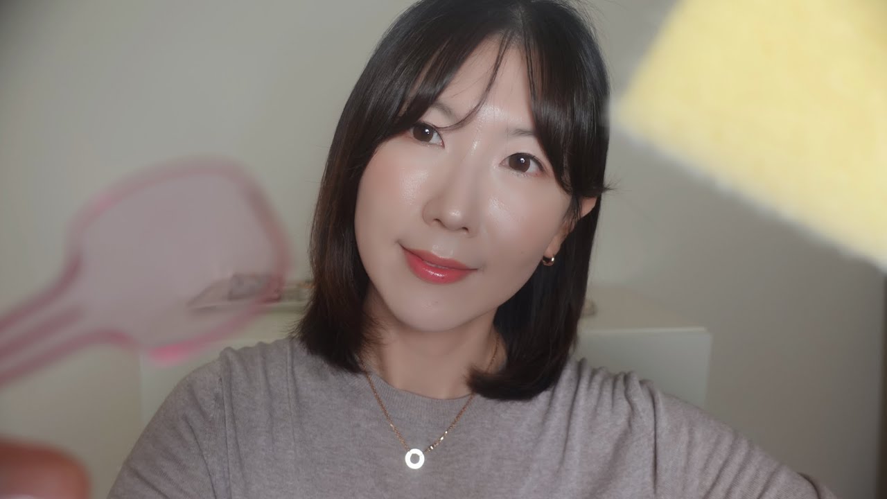 ASMR 팅글 소품들과 함께한 메이크업 롤플레이 | 입소리, 시각적 팅글 잔뜩 | 후시녹음