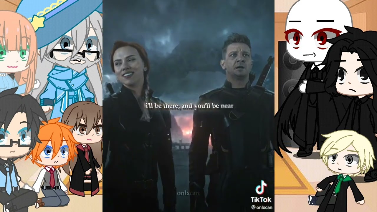 || HP canon reaccionan a Harry es natasha romanoff || Harry Potter || única parte || gacha nox ||