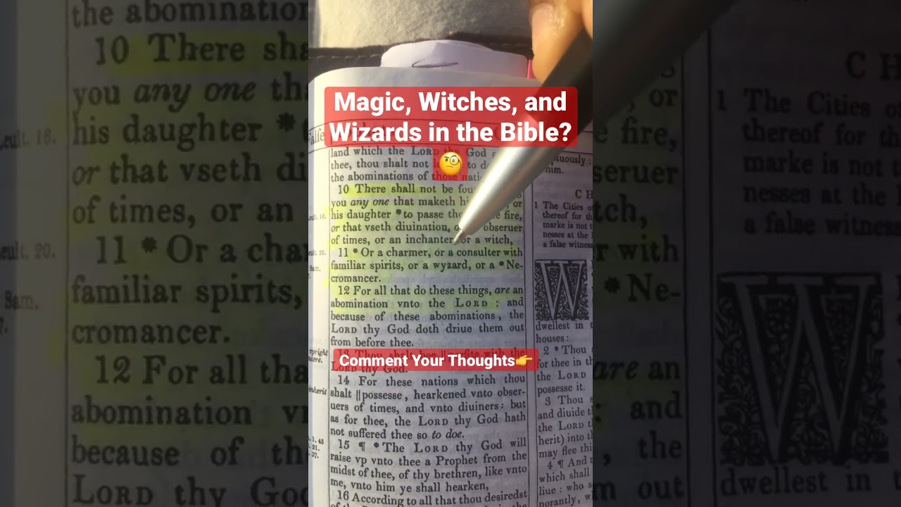 Did You Know #Witches and #Wizards Were in the #Bible ? Deuteronomy 18:10-12 #Israel
