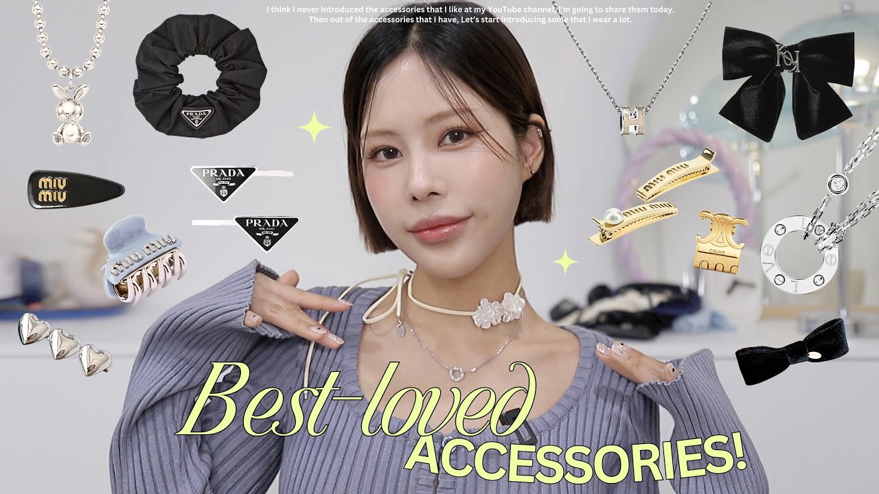 Eng) 단발에 악세사리 포인트 완벽 그 잡채✨ (목걸이부터 명품 헤어 악세사리까지..)