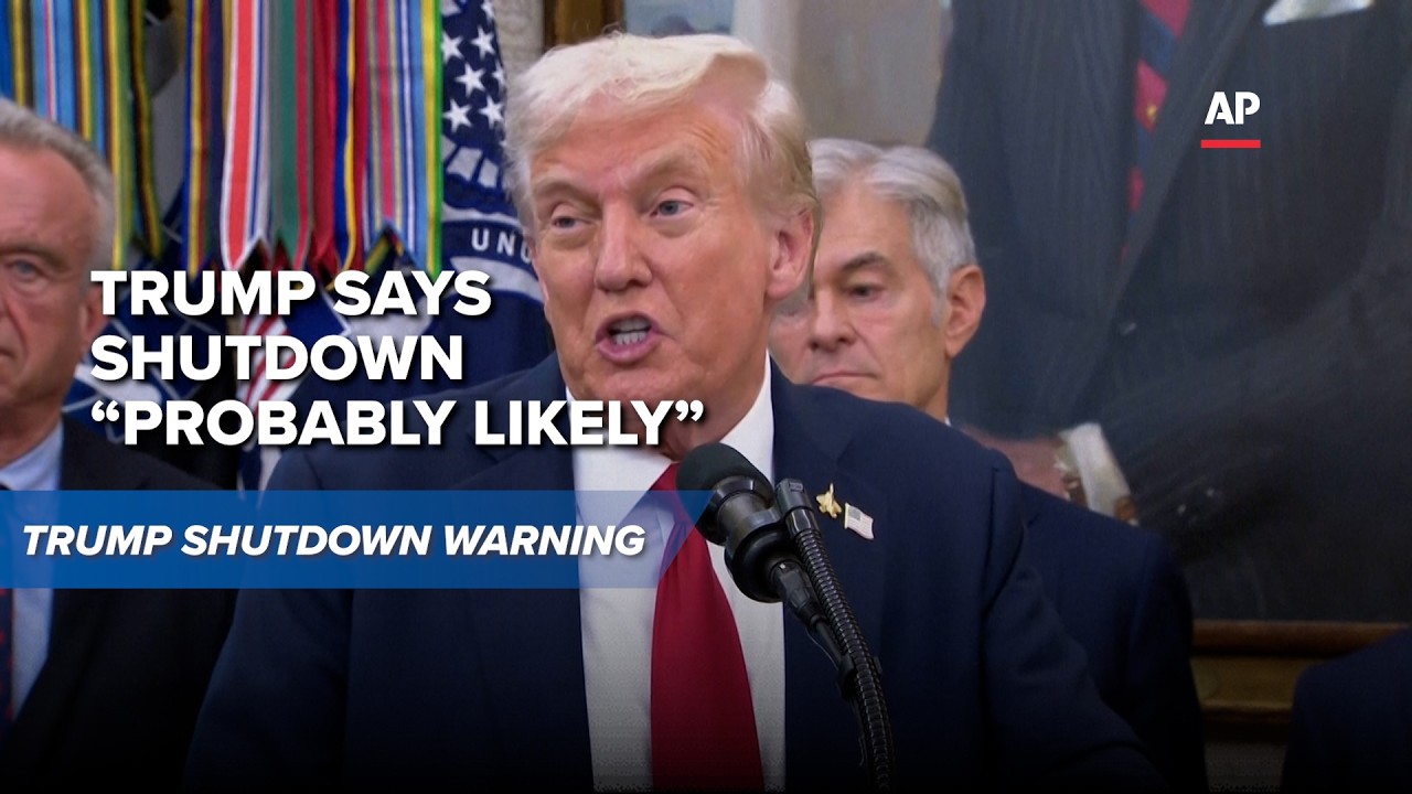 Trump says government shutdown &ldquo;probably likely&rdquo;