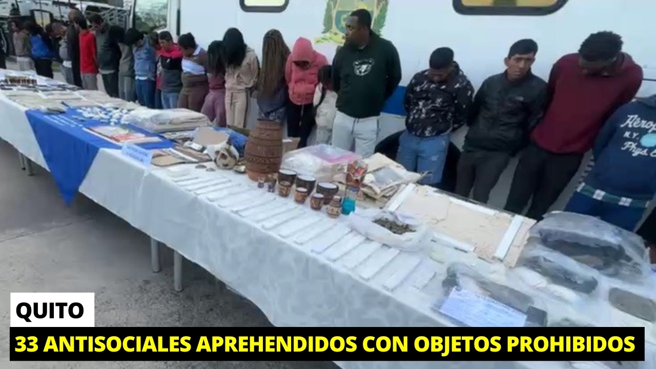 33 Antisociales aprehendidos tras operativo 'Apolo 16' en sector peligroso de Quito