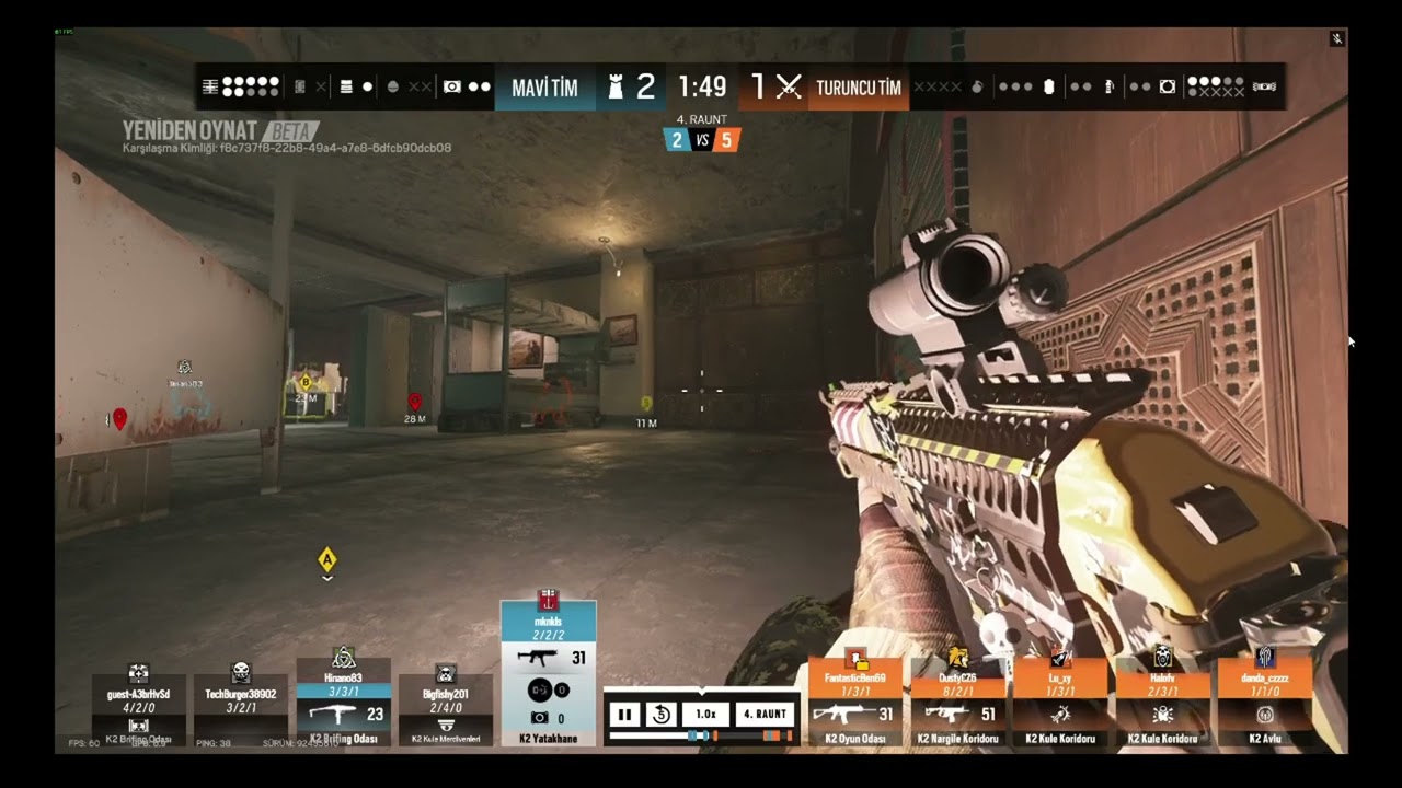 rainbow six siege 4 kill clutch round