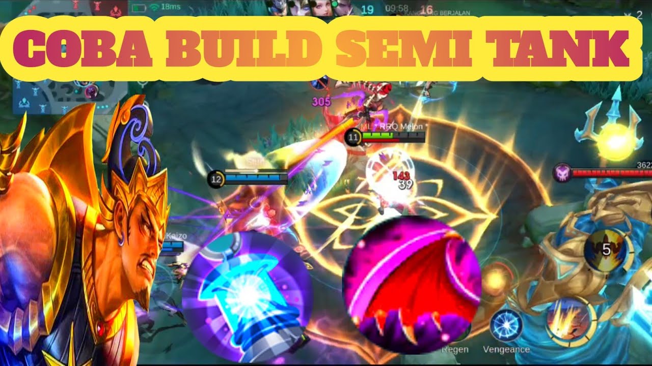 GATOTKACA GAMEPLAY BUILD SEMI TANK SOLO RANK MOBILE LEGENDS 