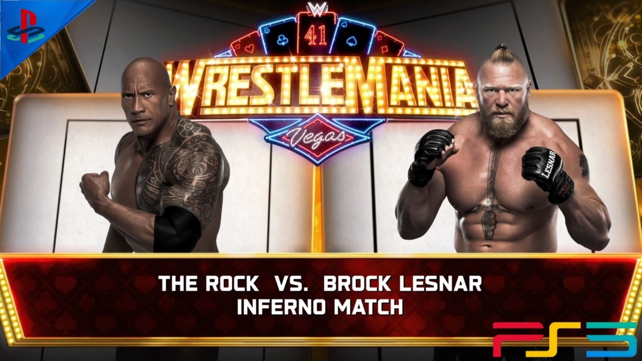 Рок против Брока Леснара || Адский матч || WWE 2K26