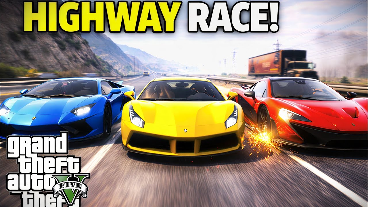 Race with super Cars on highway gta5 WATCH NOW
