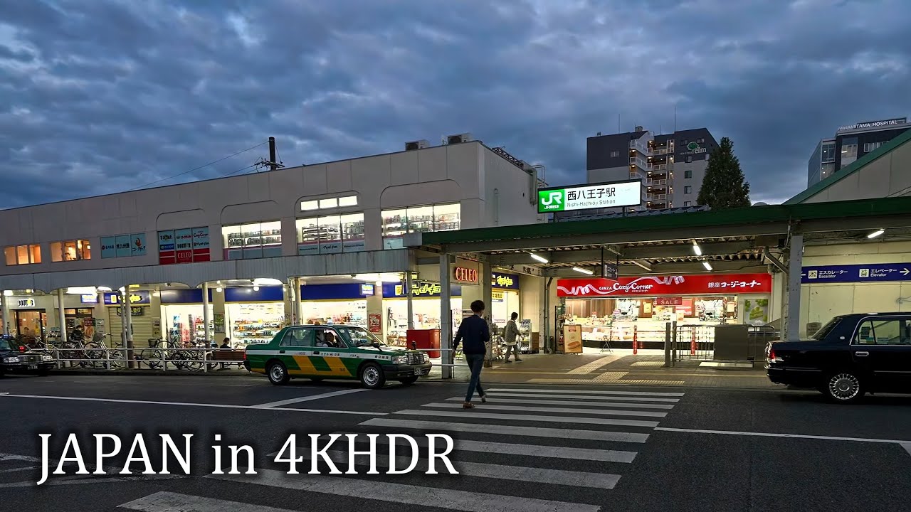 Ночная прогулка по Токио Ниси-Хатиодзи・4K HDR
