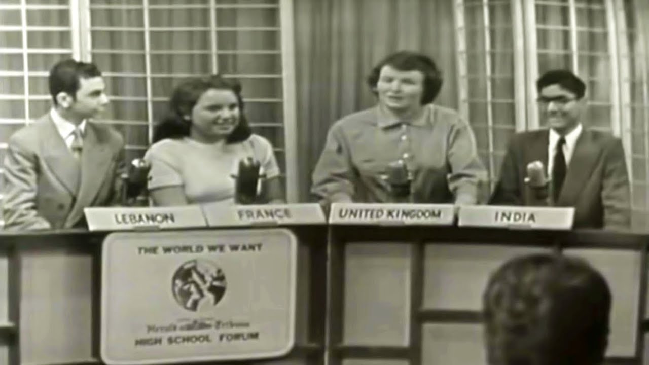 Студенты-подростки по обмену в США (1957) | Обсуждение образования: Индия, Великобритания, Ливан,...