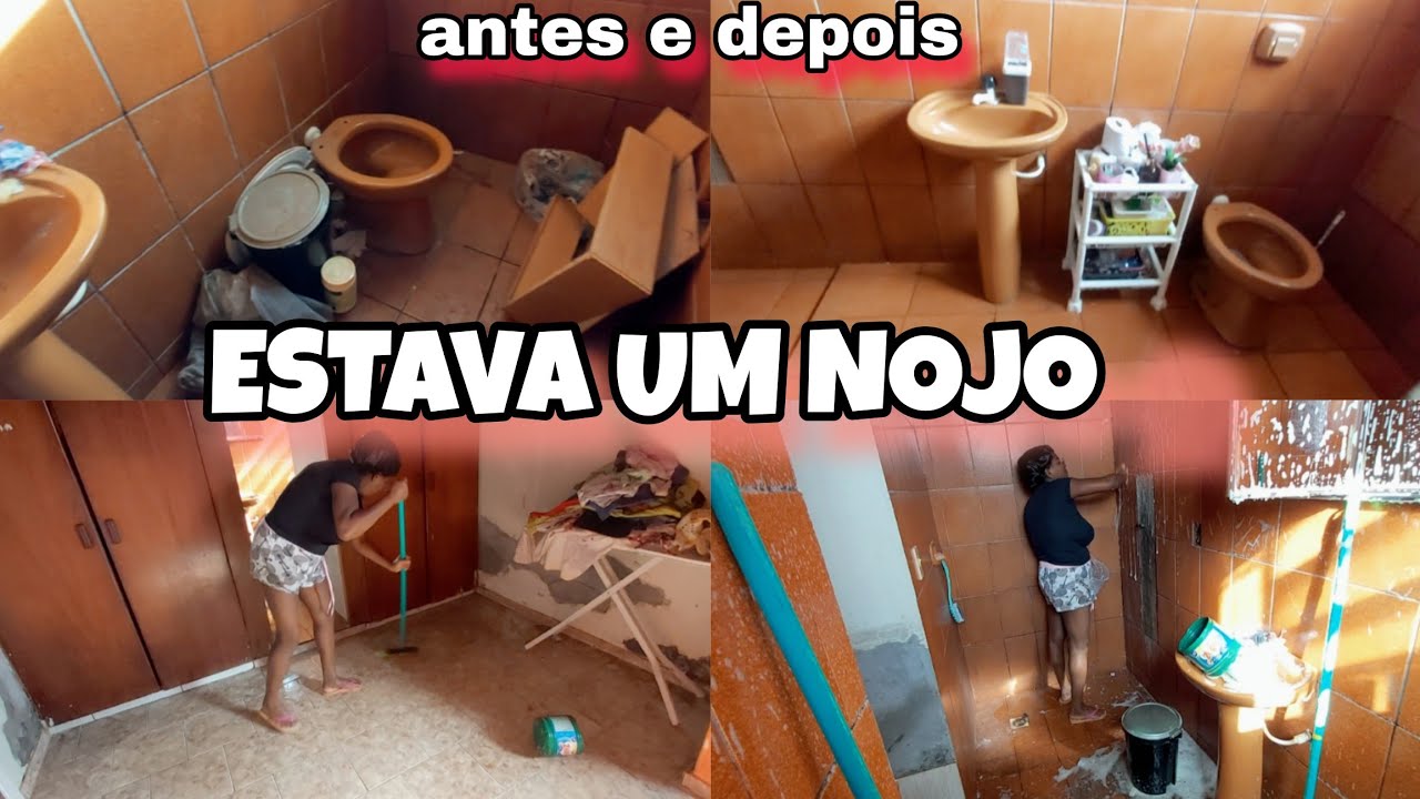 FAXINA PESADA NA CASA NOVA.. OS BANHEIROS ESTAVAM UM NOJO🤮 TO NO MEU LIMITE
