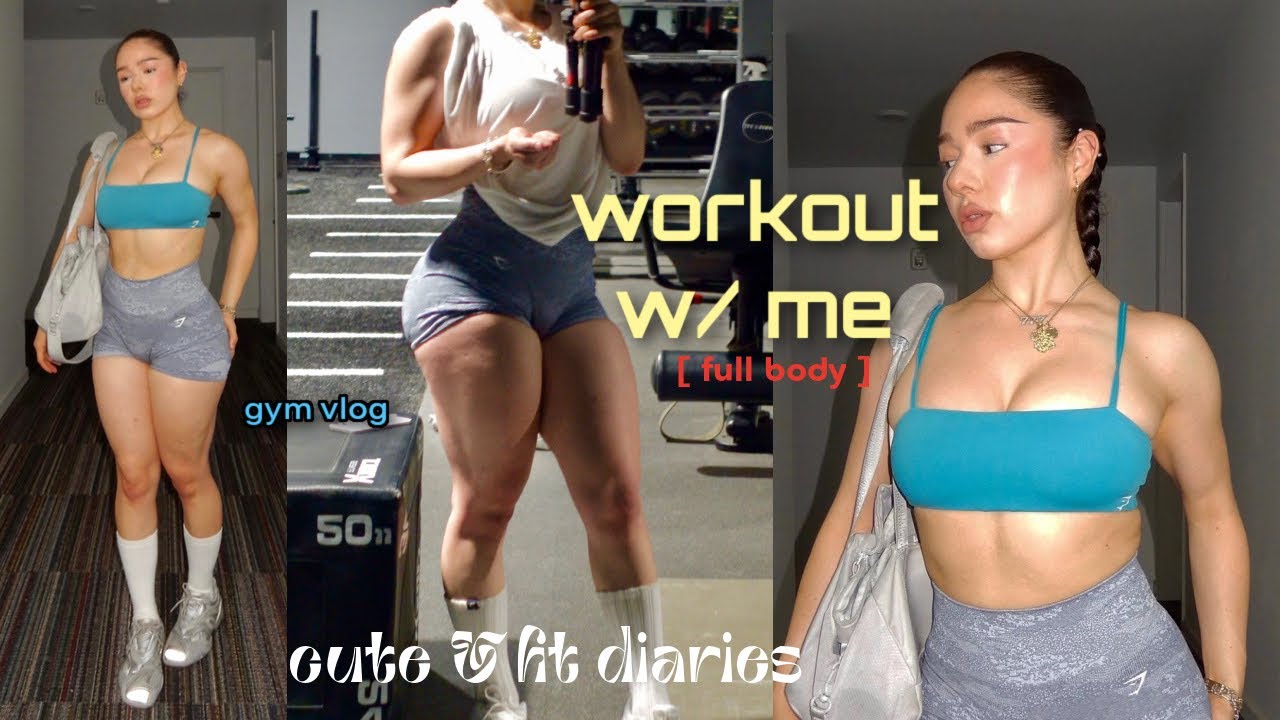 FITNESS VLOG: full body workout w/ me, talk through, gym vlog, Gymshark summer sale faves ✿