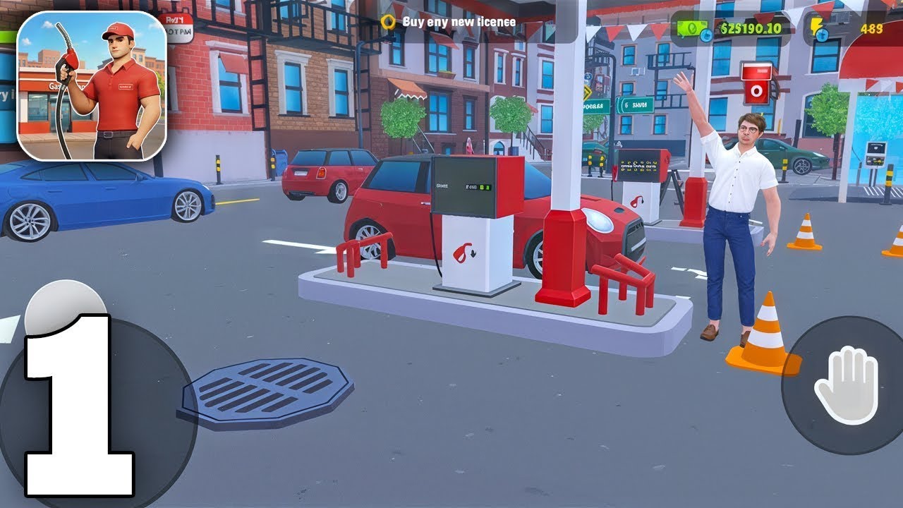 My 1st day at gas station | MY GAS STATION SIMULATOR | GAMPLAY