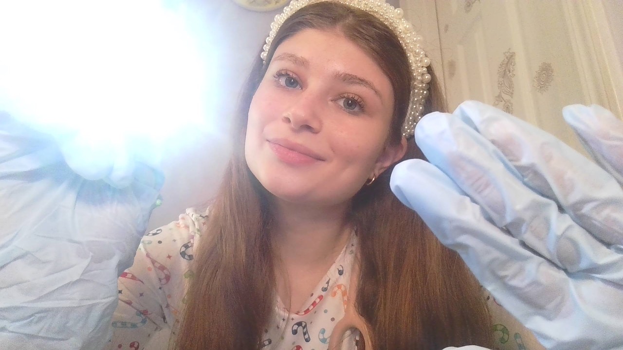 ASMR Ночная праздничная медсестра позаботится о вас | Нежный осмотр черепных нервов и измерение ж...
