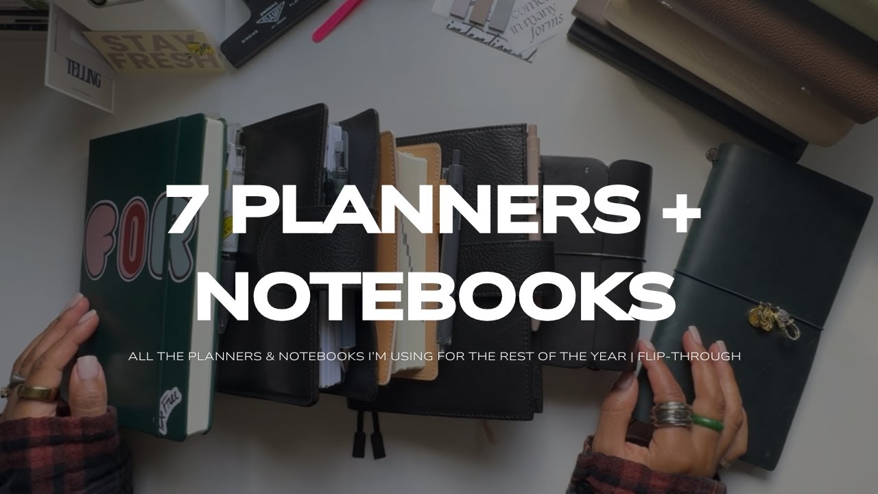 detailed flip-through | my current planner + notebook stack for 2025 | fortheplannergirls