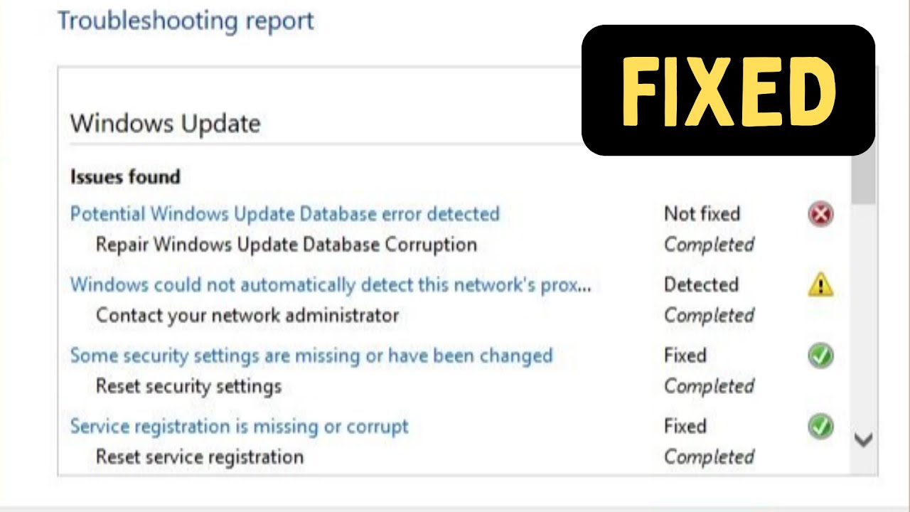 Как исправить потенциальную ошибку базы данных Центра обновления Windows, обнаруженную в Windows 11