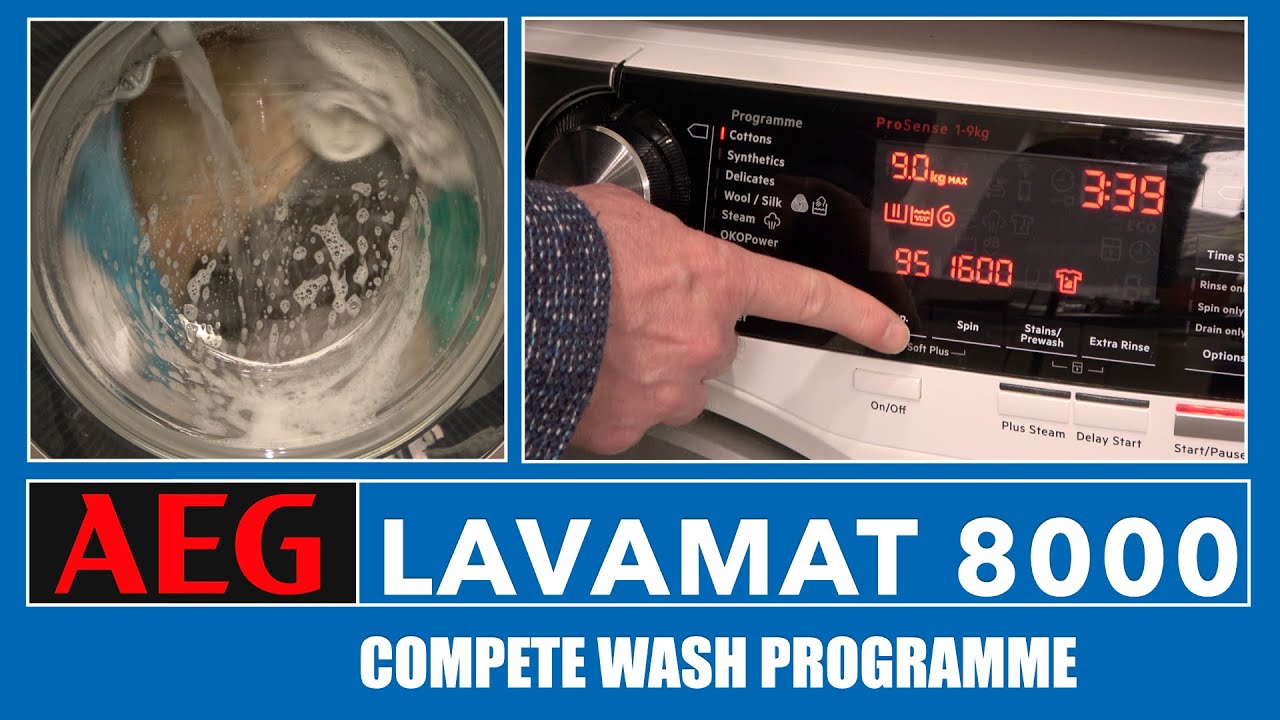 AEG LAVAMAT 8000 FULL WASH PROGRAMME COTTONS 95