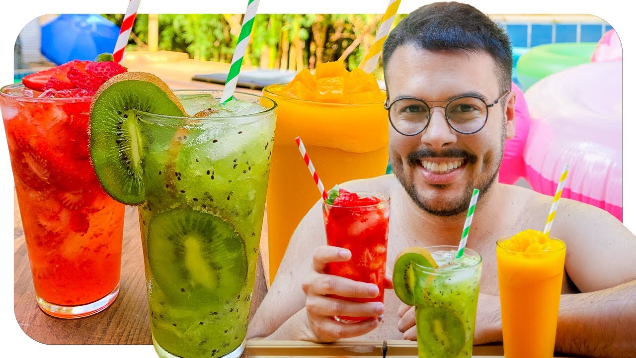 3 TIPOS DE CAIPIRINHA: KIWI, MORANGO E MANGA | Thigas Ribeiro