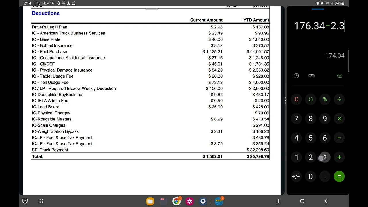jb hunt pay check 11/17/23