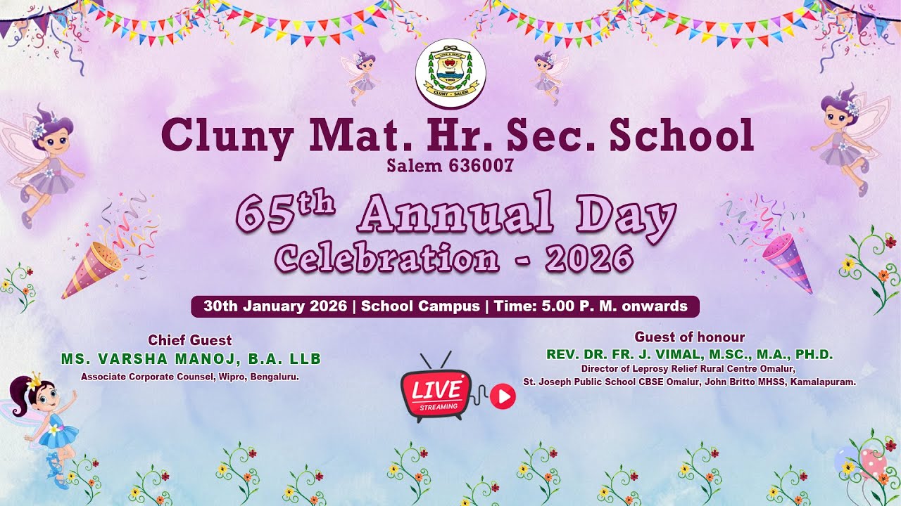 A MÀGICAL JOURNEY | Cluny Mat. Hr. Sec. School | 65th Annual Day | 30-01-2026