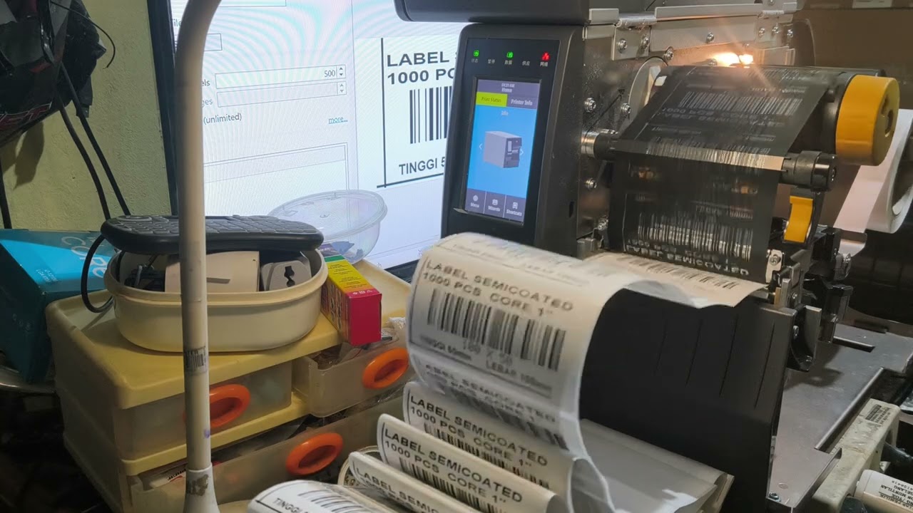 ZEBRA ZT411 CETAK LABEL CETAK LABEL 500 ROLL UKURAN 100X50