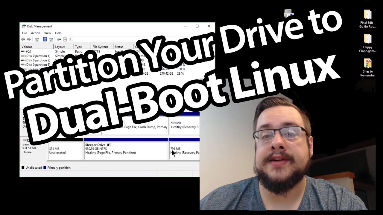 Как разбить жесткий диск на разделы/подготовить его к двойной загрузке Linux