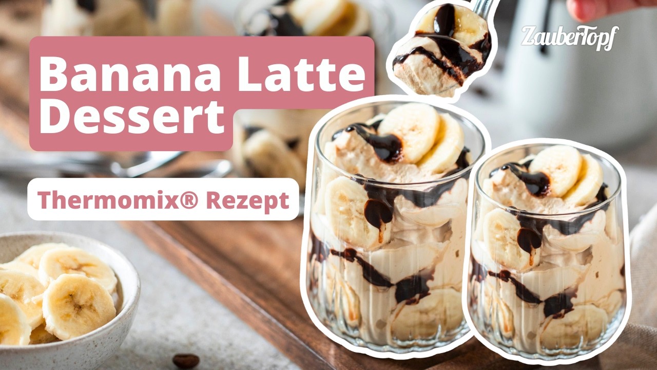 ☀️ 🍌 Frozen Banana Latte als Nachtisch - mega einfach und lecker! | Thermomix&reg; Rezept