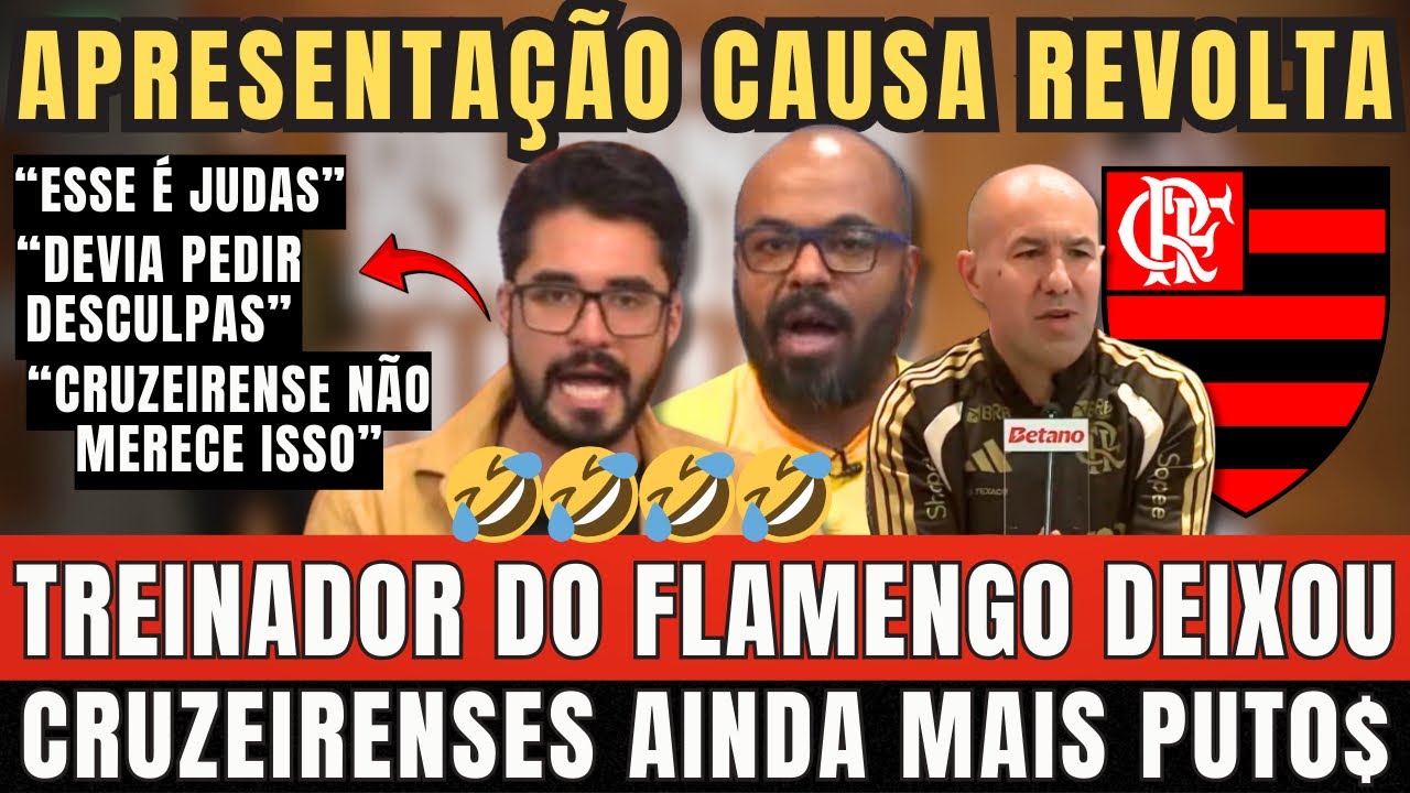 APRESENTAÇÃO DO LEONARDO JARDIM NO FLAMENGO DEIXA CRUZEIRENSES AINDA MAIS CHATEADOS AO VIVO. VEJA🤣🤣🤣