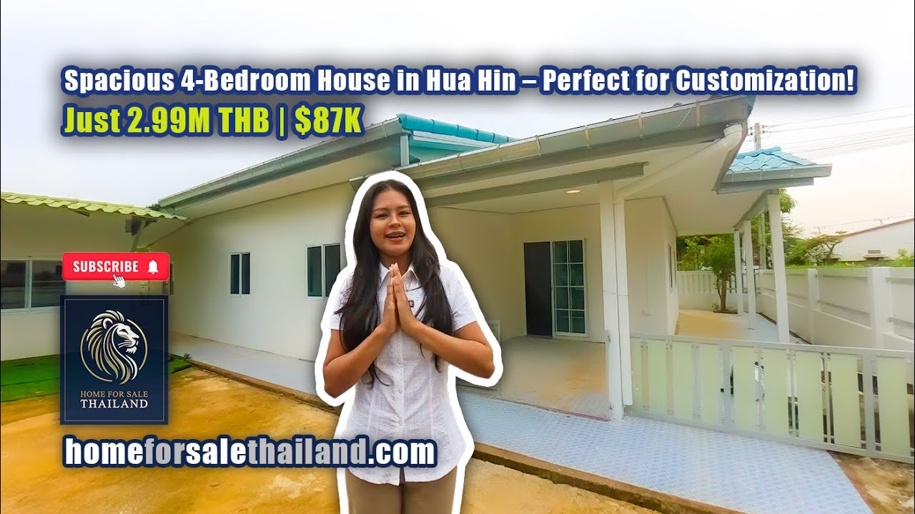 Spacious 4-Bedroom House in Hua Hin – Perfect for Customization! 🌟 – 2.99M THB | $87K