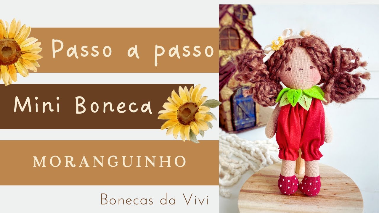 Como fazer mini boneca Moranguinho?