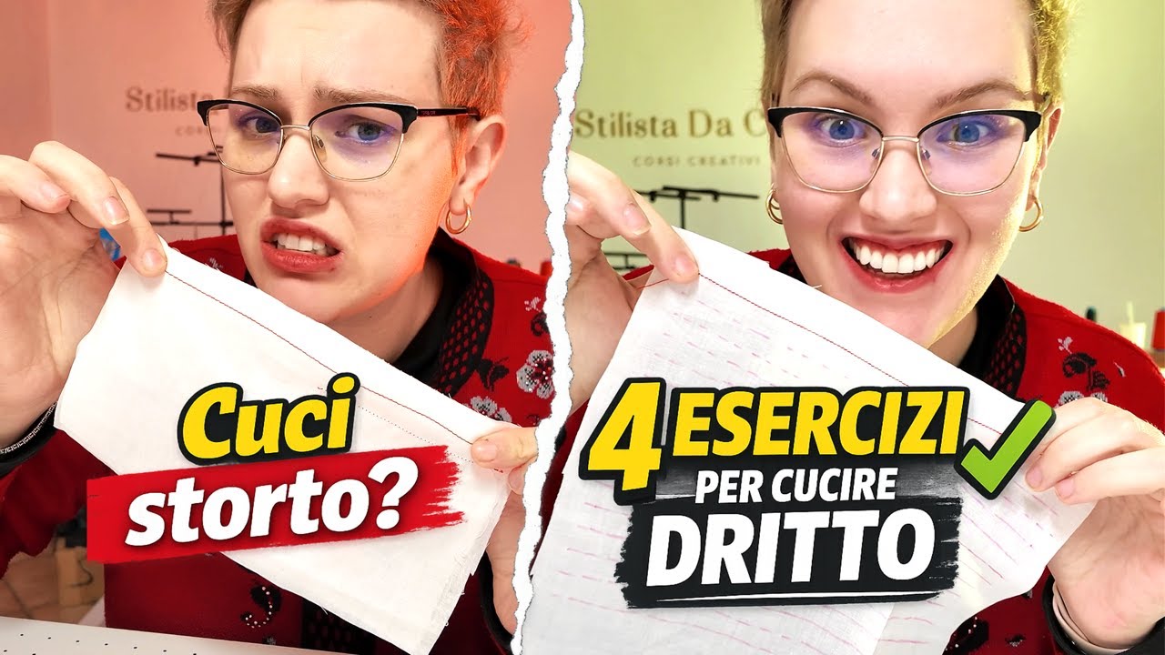CUCI STORTO!?! 4 esercizi per cucire DRITTO 
