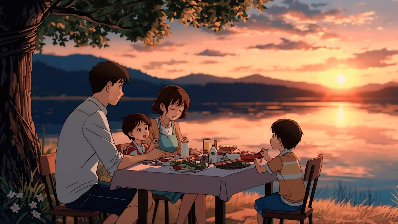 A Rainy Day in Our Mobile Home: Cozy Moments Together | Ghibli-Style Video 