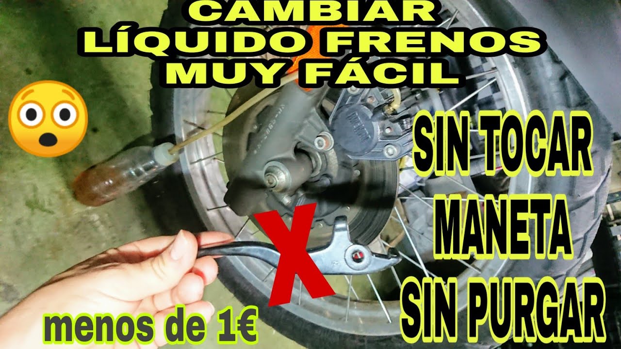 Truco CAMBIAR LIQUIDO DE FRENOS Moto Sin TOCAR Maneta ni Purgar. Muy fácil