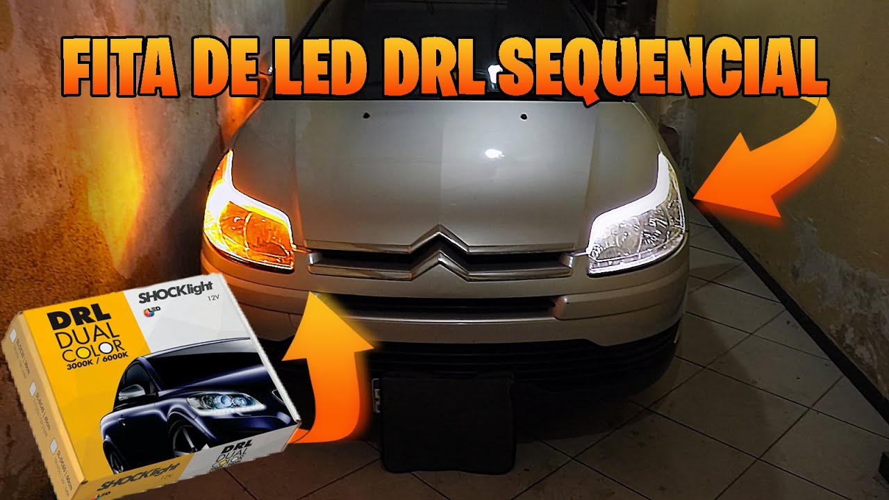 COMO INSTALAR FITA LED DRL COM SETA SEQUENCIAL