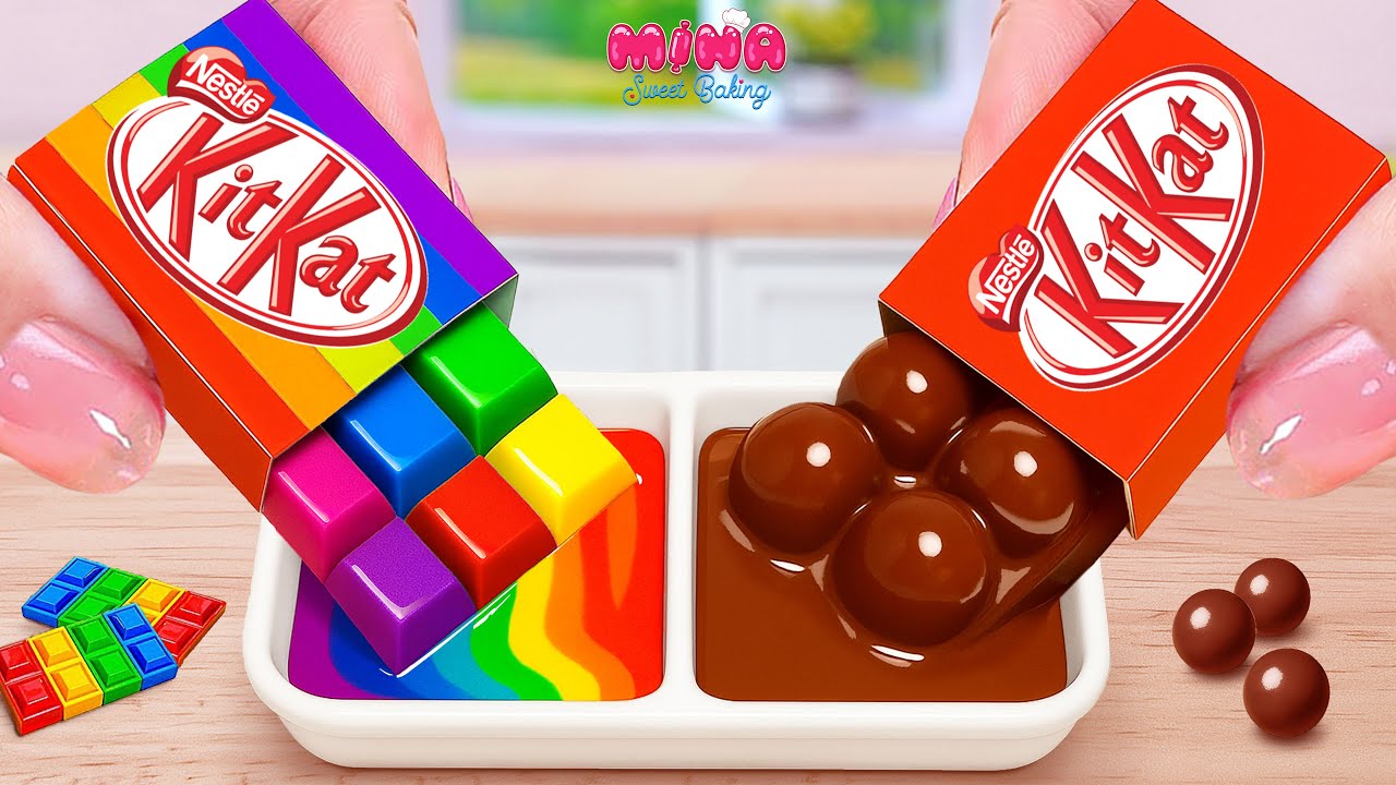 🍰Satisfying Rainbow KitKat vs Chocolate KitKat Cake🍰Best Mini Cake Compilation | Mina Sweet Baking
