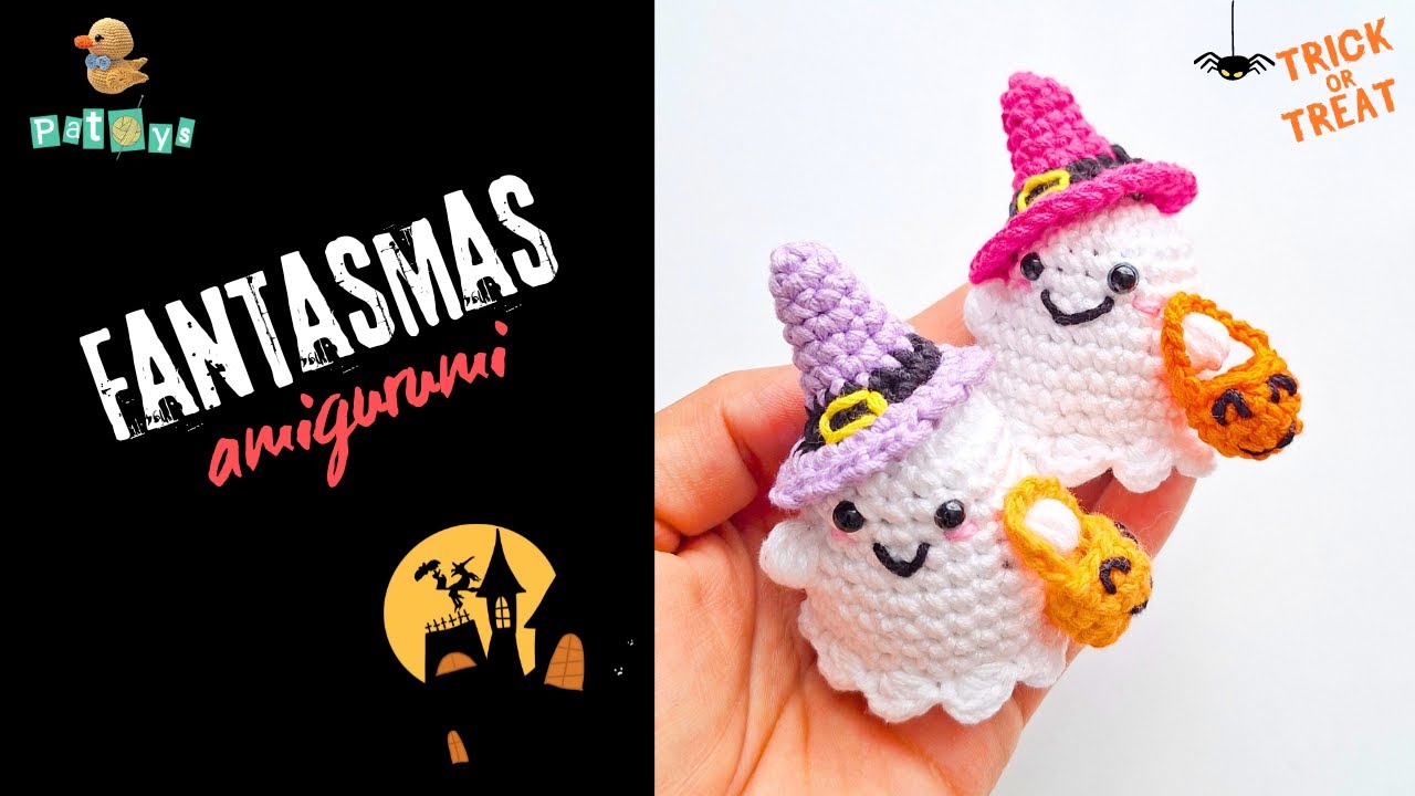 ¡FANTASMITAS DE HALLOWEEN A CROCHET! 👻🎃