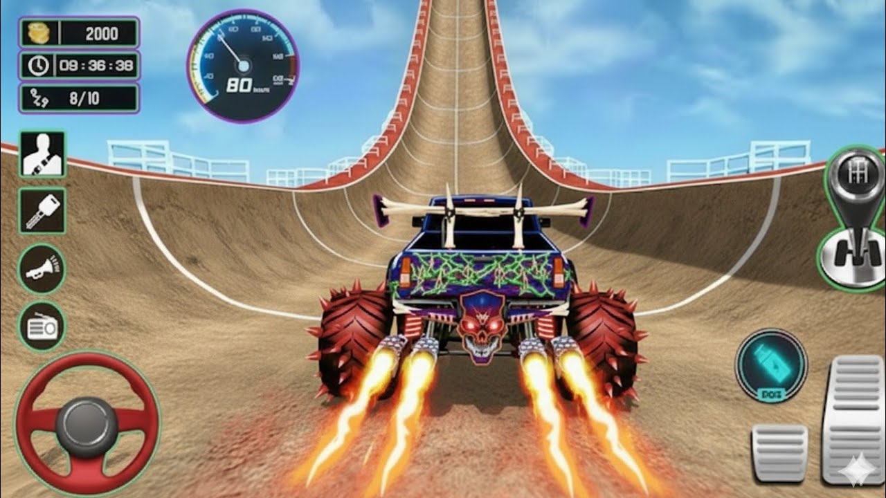 Mega Ramp Monster Car Racing 3D Extreme Car Stunts Android Gameplay 🚀 #TrendingNow #GamingReels 