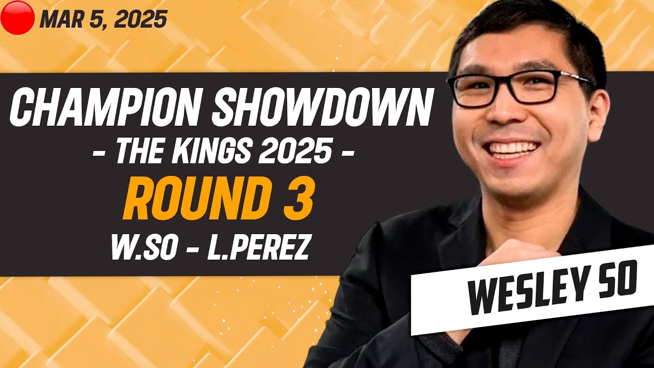🔴 Round 3: Wesley So’s Perfect Execution – Dominguez Couldn’t Stop This! The Kings 2025