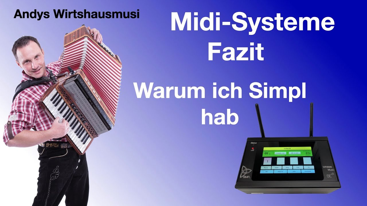 Midi Akkordeon Midisysteme Fazit Simpl Wireless Music SE, Herzing Soundboard
