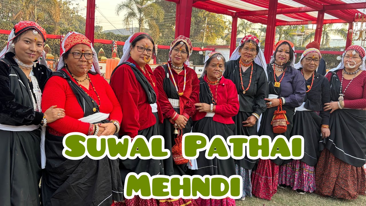 Kumauni shaadi suwal pathai mehnd function 🎊 Kumauni paridan || Kumauni culture wedding 🎊