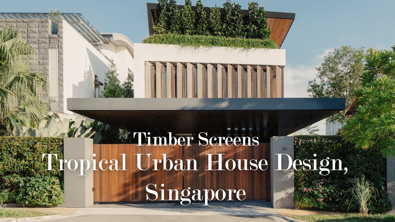 Modern Tropical Living: Timber Facade Screens in Urban Singaporean Architecture #housedesign