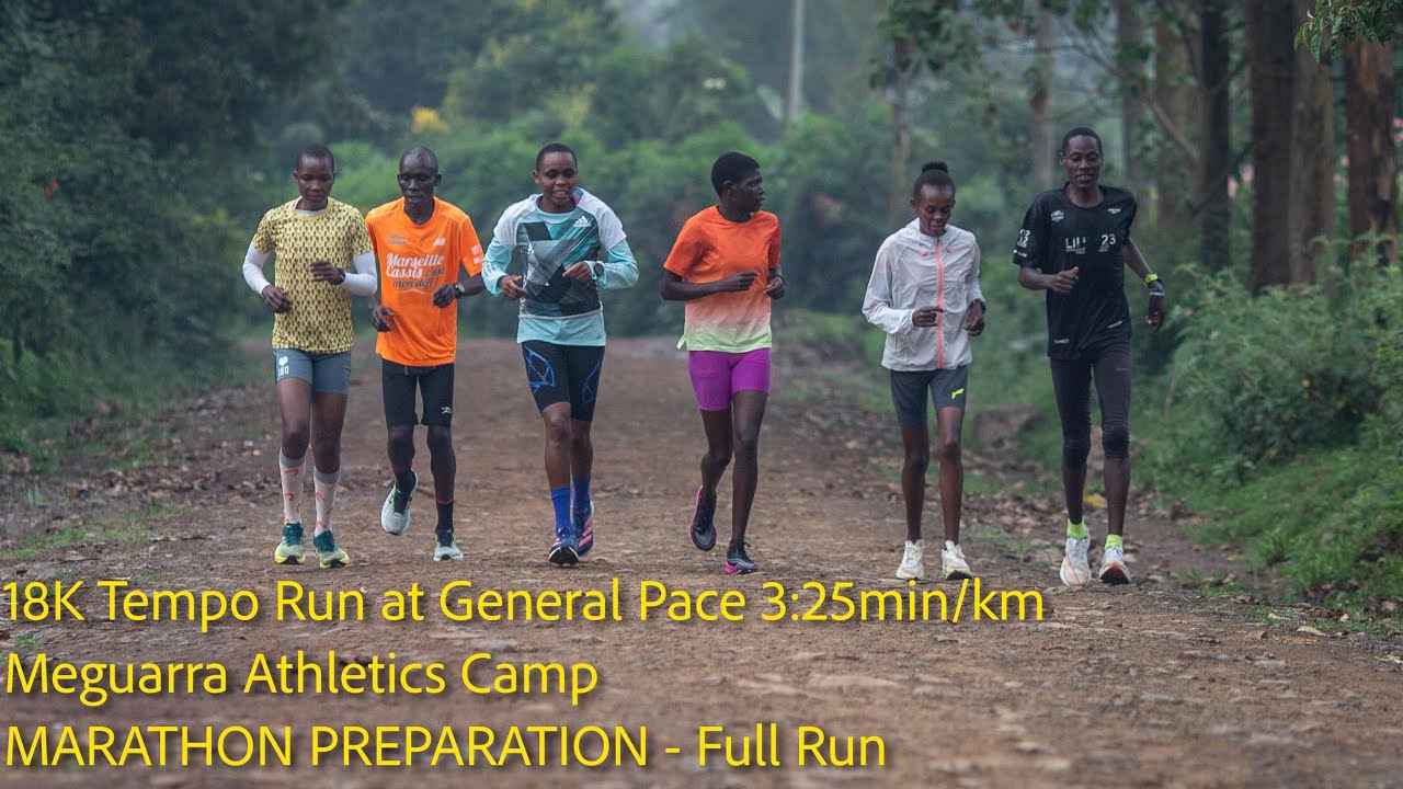 18K Tempo Run -  Full Run - Marathon Preparation: Coach Benson Olenakeri - Finish Pace 3:11min/Km