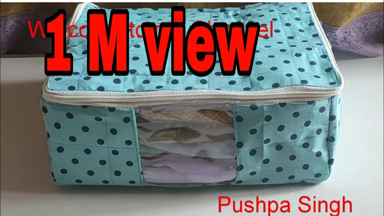 Saree cover cutting and stitching ll Clothes organizer / Saree closet